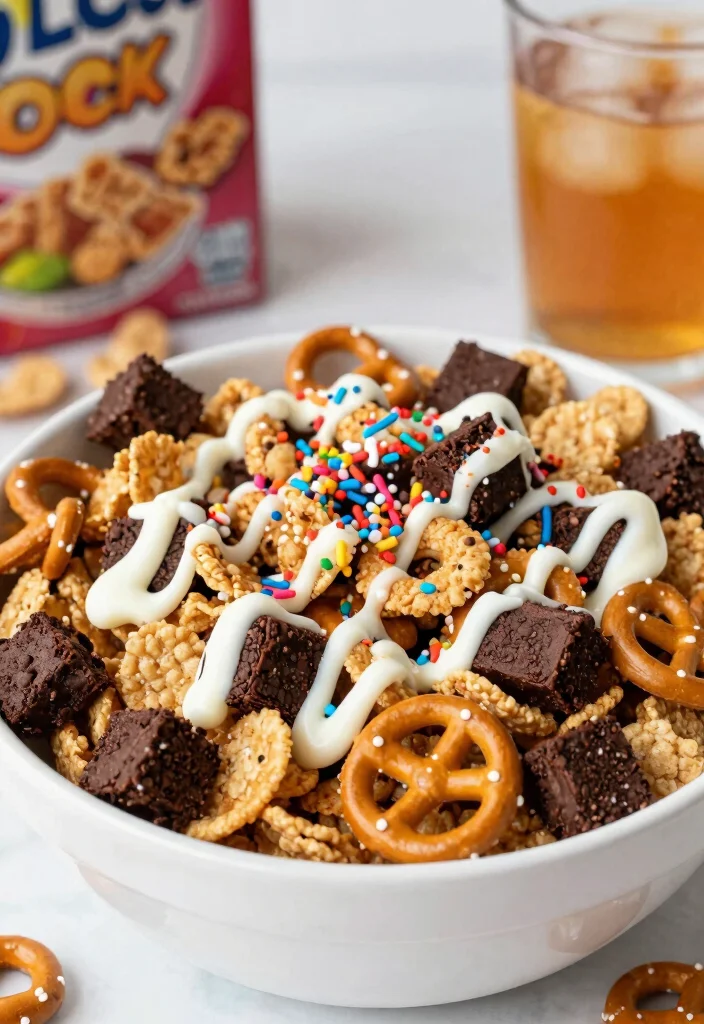 15 Brownie Cookie Dough Ideas: Safe Indulgent Treats - 12. Brownie Cookie Dough Chex Mix 1