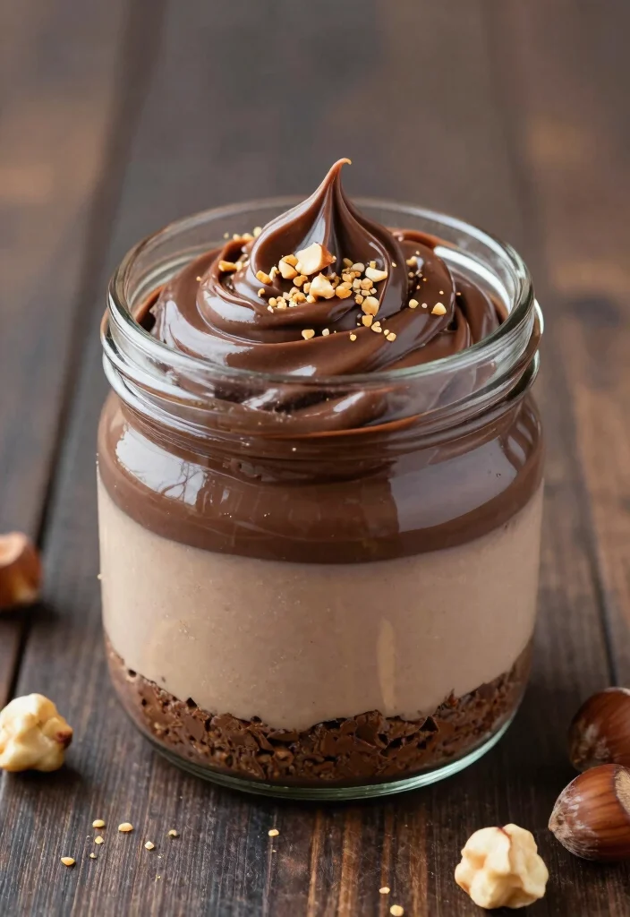 15 Cheesecake in a Jar Ideas: Cute Portable Desserts - 9. Nutella Cheesecake Jars 1