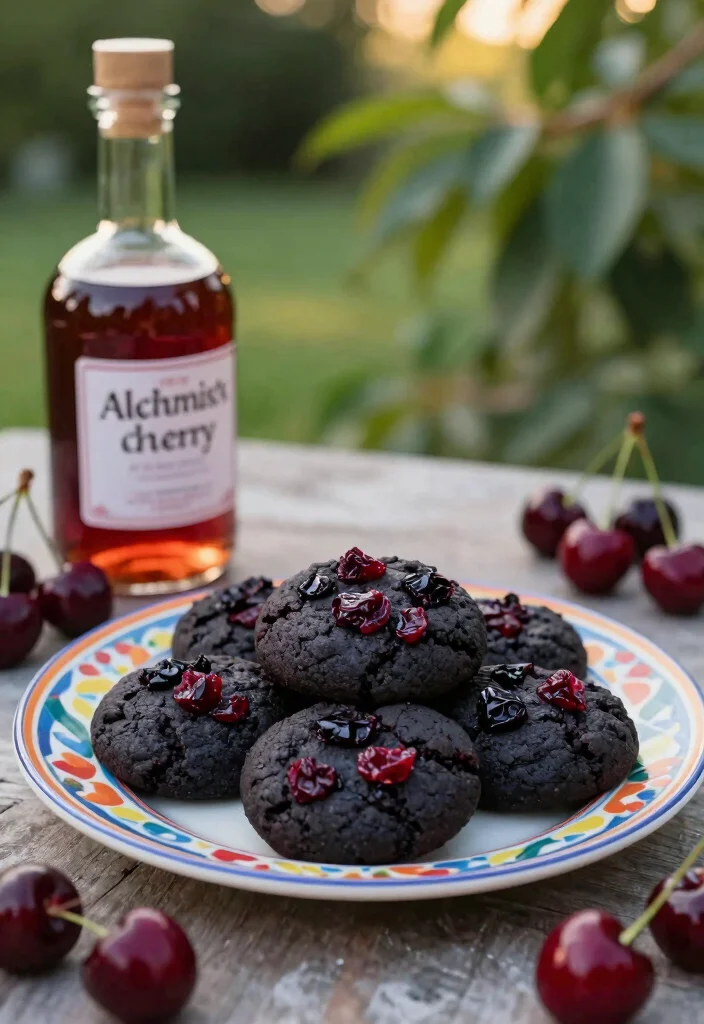 15 Dark Enchantress Cookie Ideas Inspired by Cookie Run - 10. Alchemist’s Black Cherry Cookies 1