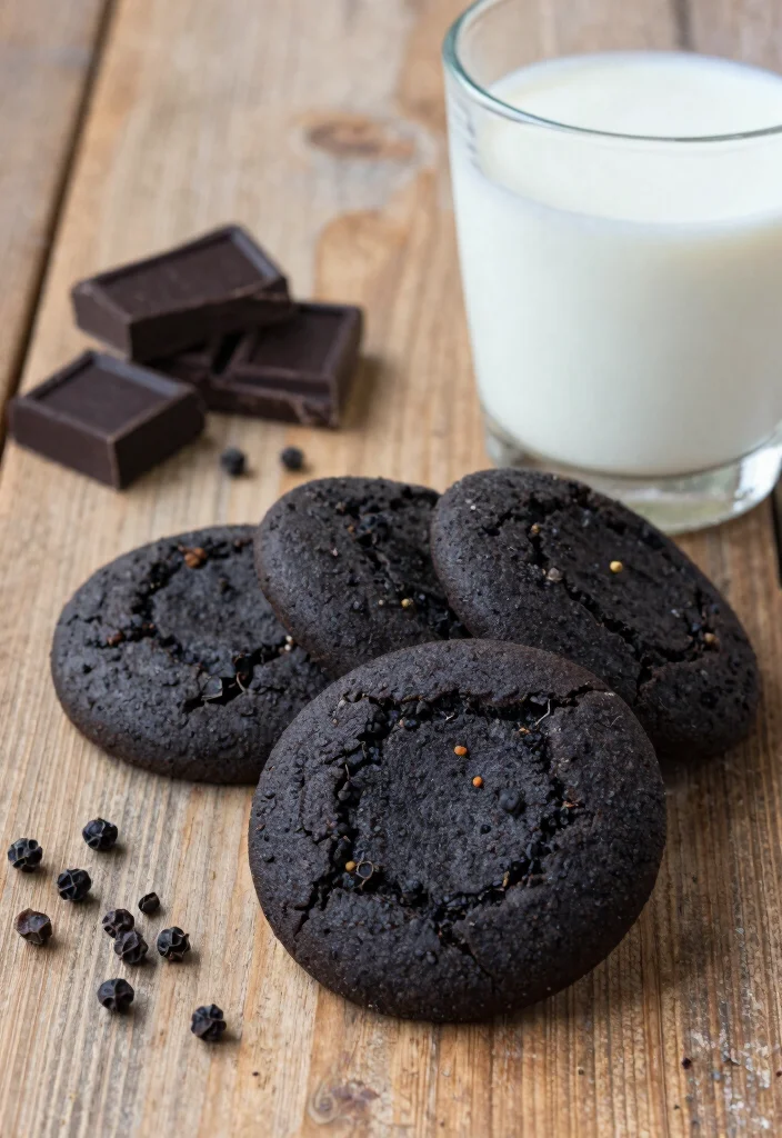 15 Dark Enchantress Cookie Ideas Inspired by Cookie Run - 15. Enigmatic Black Pepper Cookies 1