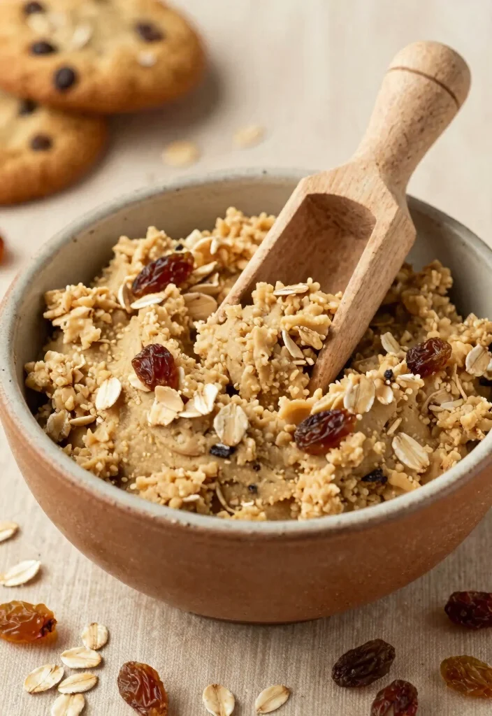 15 Easy Edible Cookie Dough Ideas Safe, Sweet, and Quick - 3. Oatmeal Raisin Cookie Dough 1