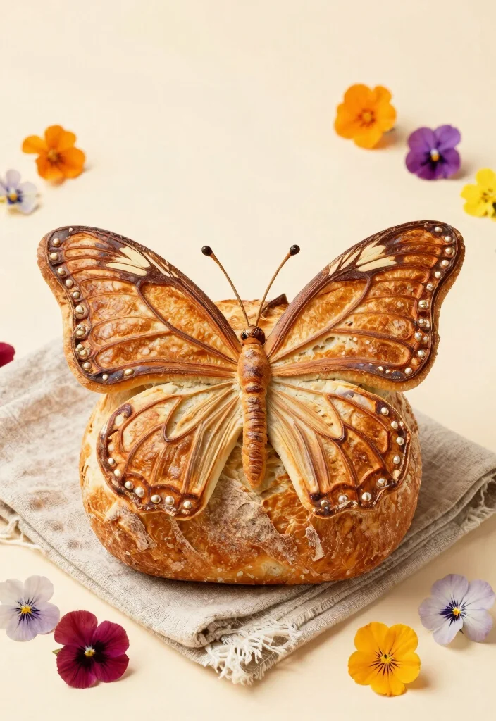 15 Easy Sourdough Scoring Ideas: Simple Beautiful Designs - 10. Butterfly Design 1