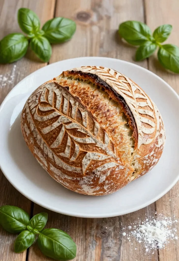 15 Easy Sourdough Scoring Ideas: Simple Beautiful Designs - 2. Simple Leaf Pattern 1