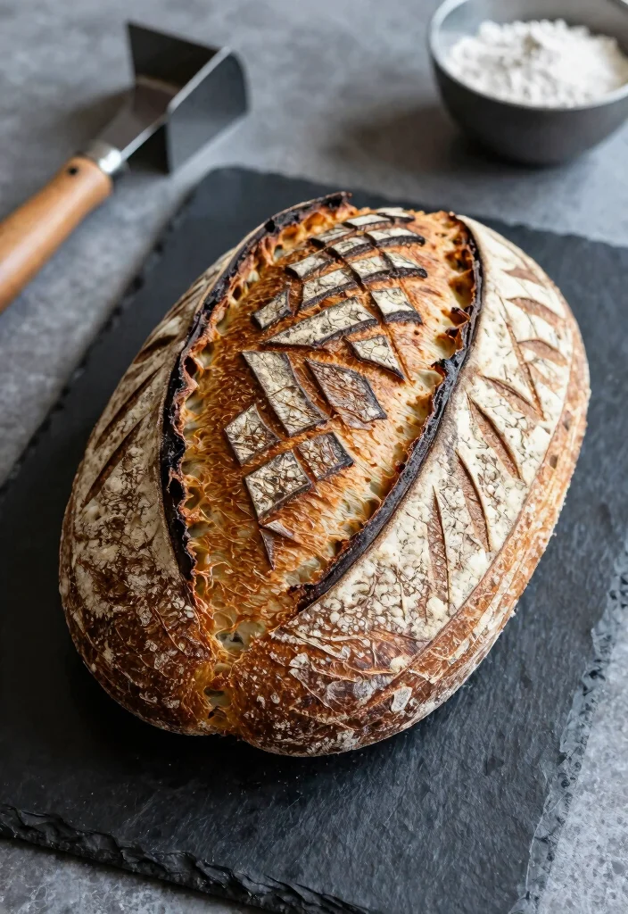 15 Easy Sourdough Scoring Ideas: Simple Beautiful Designs - 3. Geometric Lines 1