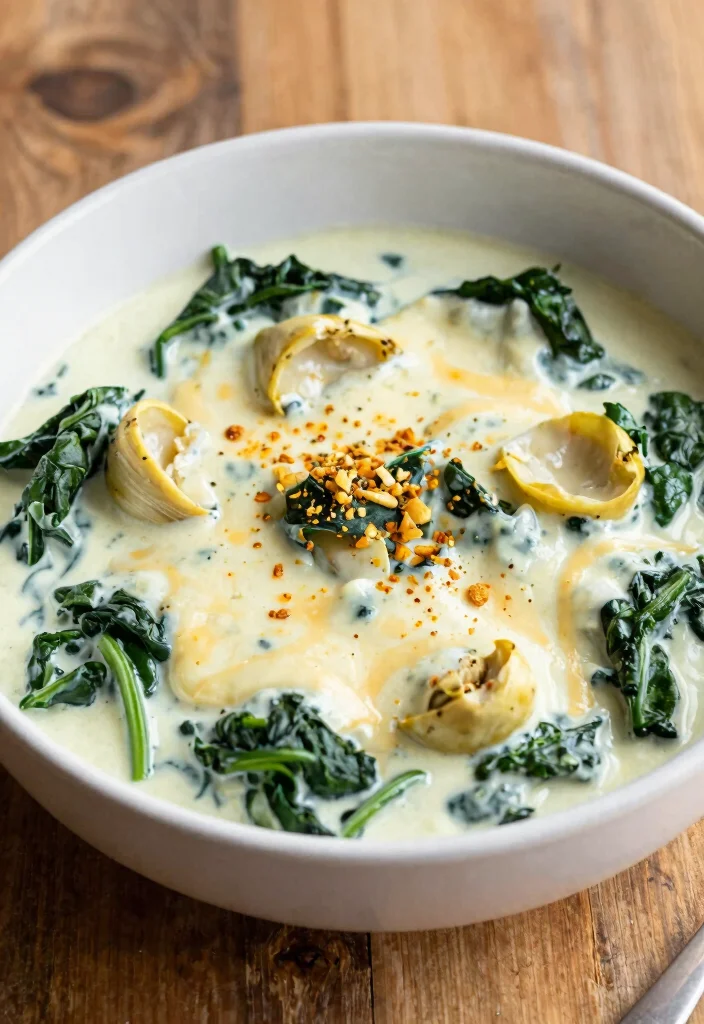 15 Keto Pizza Bowl Ideas Low Carb Comfort Food - 11. Spinach and Artichoke Keto Pizza Bowl 1