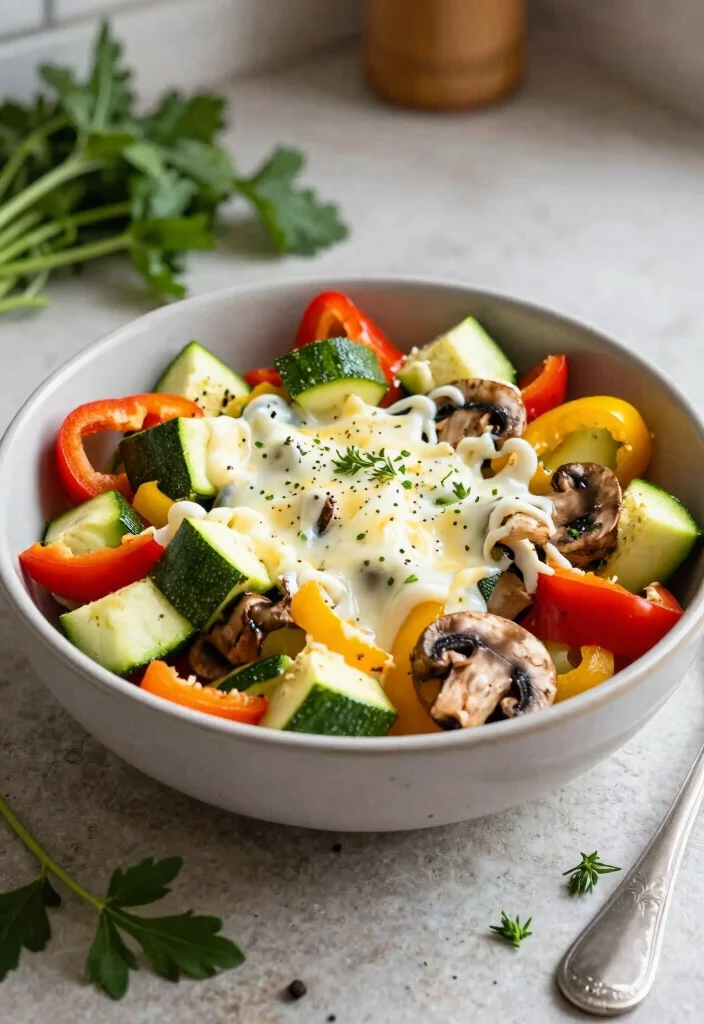 15 Keto Pizza Bowl Ideas Low Carb Comfort Food - 2. Veggie Lover's Keto Pizza Bowl 1