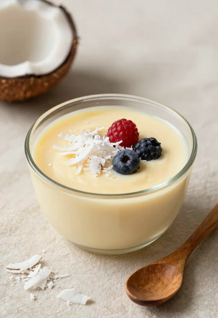 15 Milk Pudding Recipe Ideas: Classic Comfort Dessert - 1. Classic Vanilla Coconut Pudding 1