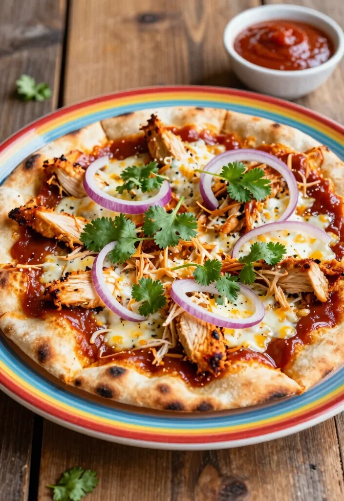 15 Naan Pizza Recipes for Quick and Easy Weeknight Meals - 3. BBQ Chicken Naan Pizza 1