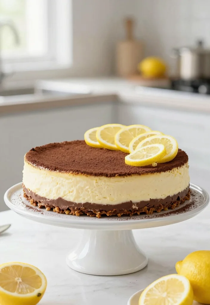 15 No Bake Chocolate Cheesecake Ideas Rich Easy Desserts - 10. Lemon Chocolate No Bake Cheesecake 1