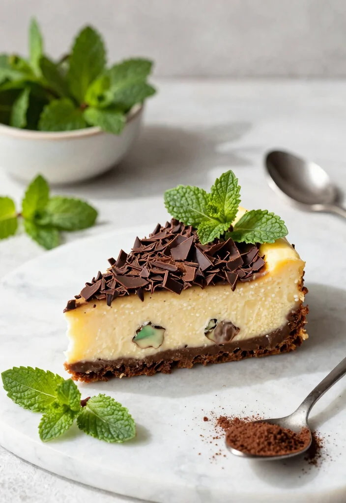 15 No Bake Chocolate Cheesecake Ideas Rich Easy Desserts - 2. Mint Chocolate Chip No Bake Cheesecake 1