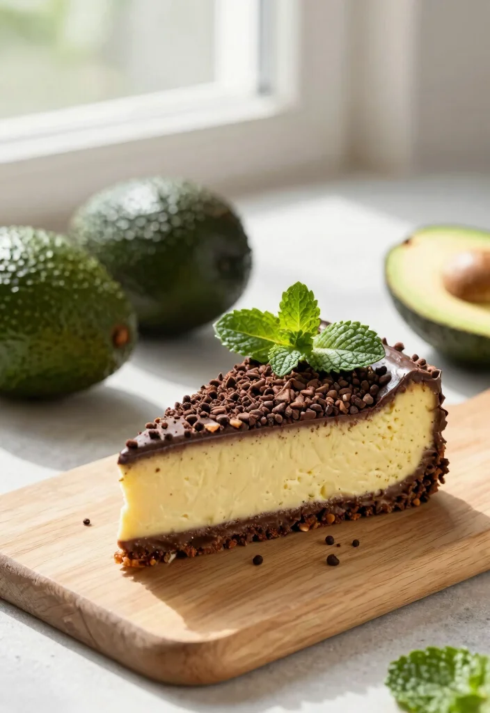 15 No Bake Chocolate Cheesecake Ideas Rich Easy Desserts - 4. Avocado Chocolate Cheesecake 1