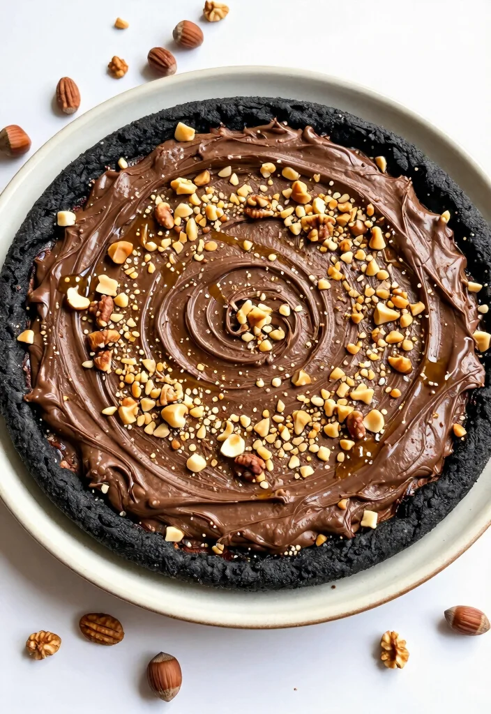 15 Pizza de Chocolate Ideas: Sweet Dessert Pizza Fun - 2. Nutty Chocolate Crust Pizza 1