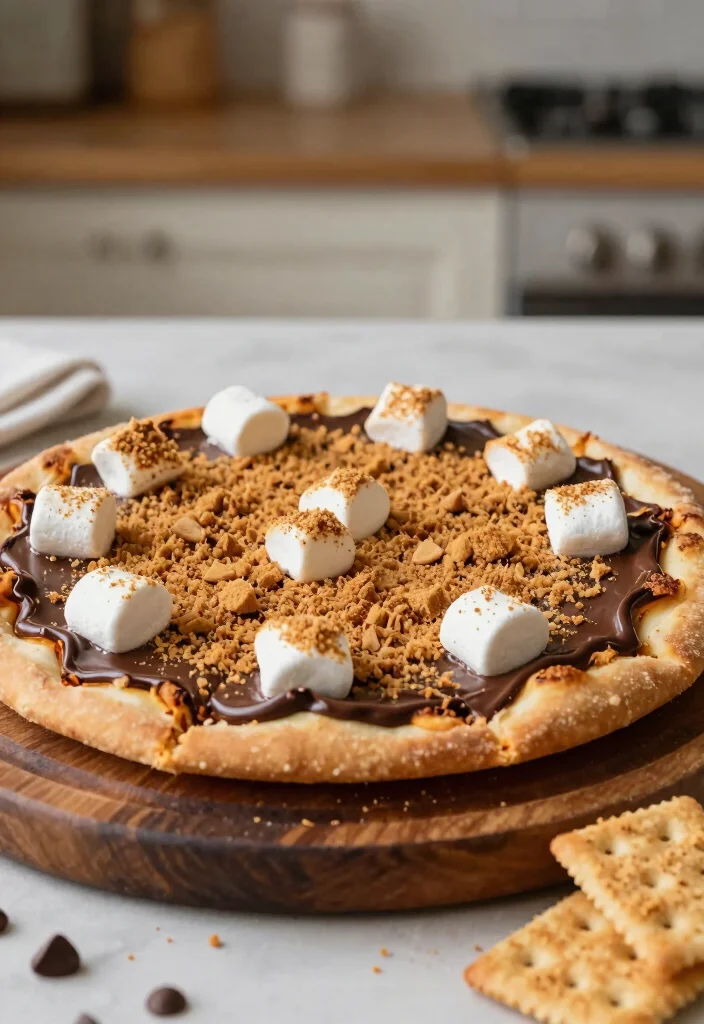 15 Pizza de Chocolate Ideas: Sweet Dessert Pizza Fun - 3. S'mores Dessert Pizza 1