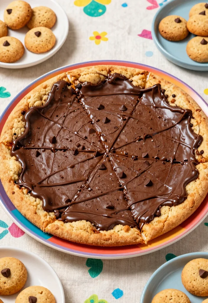 15 Pizza de Chocolate Ideas: Sweet Dessert Pizza Fun - 9. Cookie Dough Chocolate Pizza 1