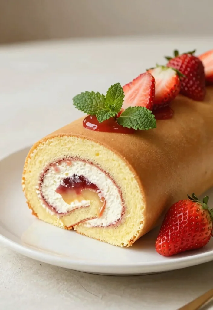 15 Plum Pudding Strawberry Shortcake Ideas: Vintage Dessert Twist - 11. Plum Pudding Strawberry Shortcake Roll 1