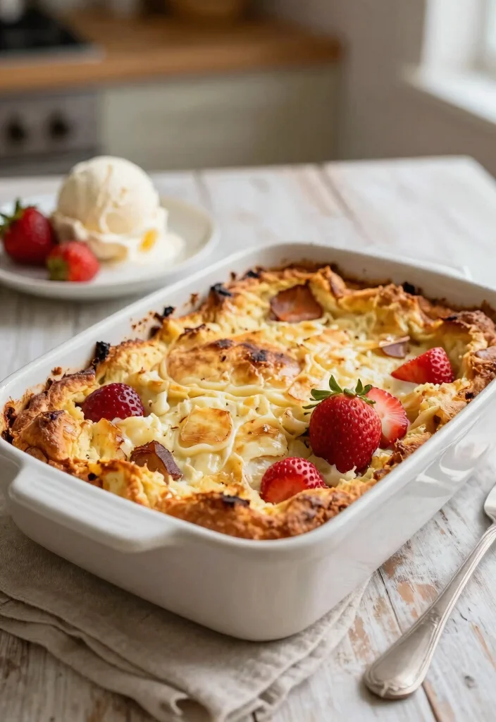 15 Plum Pudding Strawberry Shortcake Ideas: Vintage Dessert Twist - 12. Plum Pudding Strawberry Shortcake Bread Pudding 1