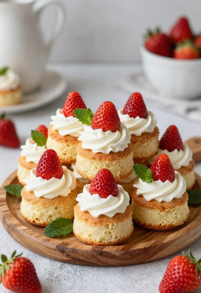 15 Plum Pudding Strawberry Shortcake Ideas: Vintage Dessert Twist - 9. Mini Plum Pudding Strawberry Shortcakes 1
