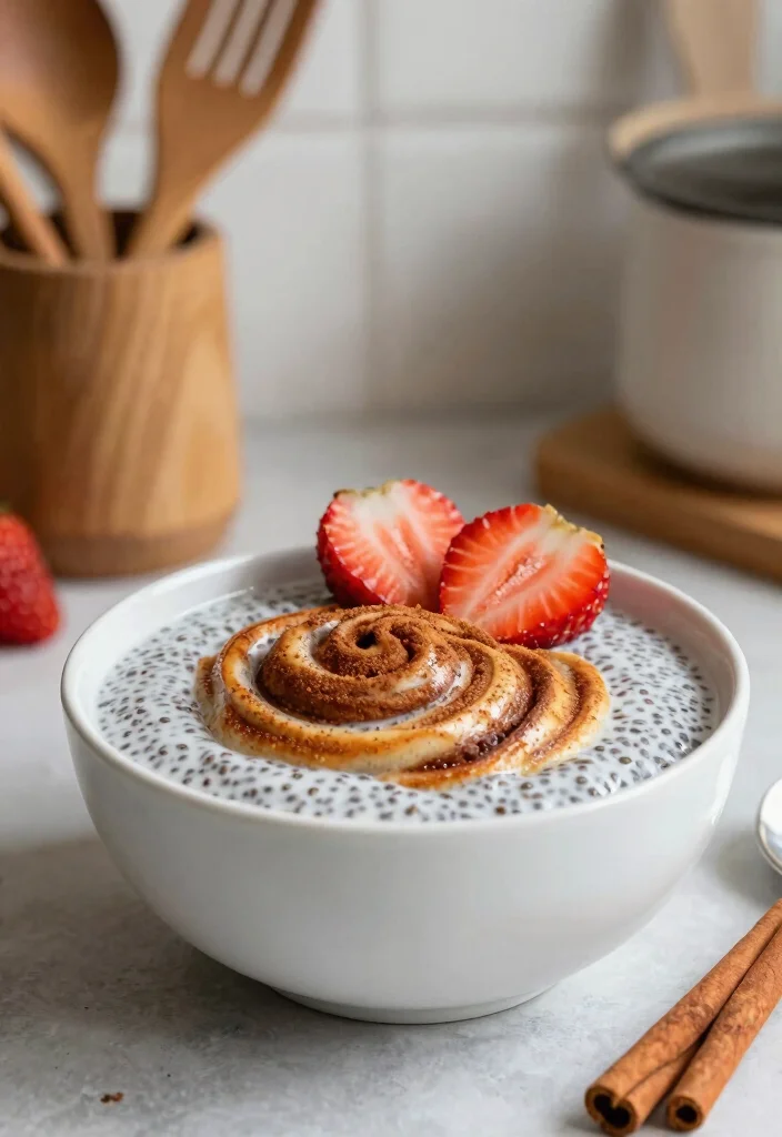 15 Strawberry Chia Seed Pudding Ideas Fresh Fruity Bowls - 11. Cinnamon Roll Chia Seed Pudding 1