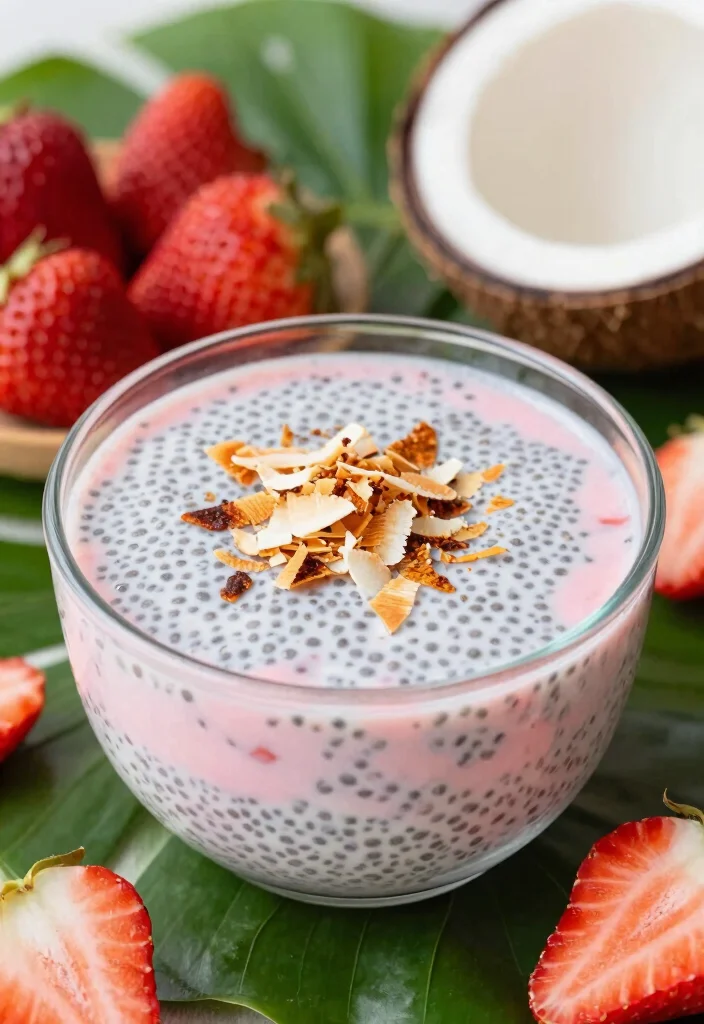 15 Strawberry Chia Seed Pudding Ideas Fresh Fruity Bowls - 13. Strawberry Coconut Chia Seed Pudding 1