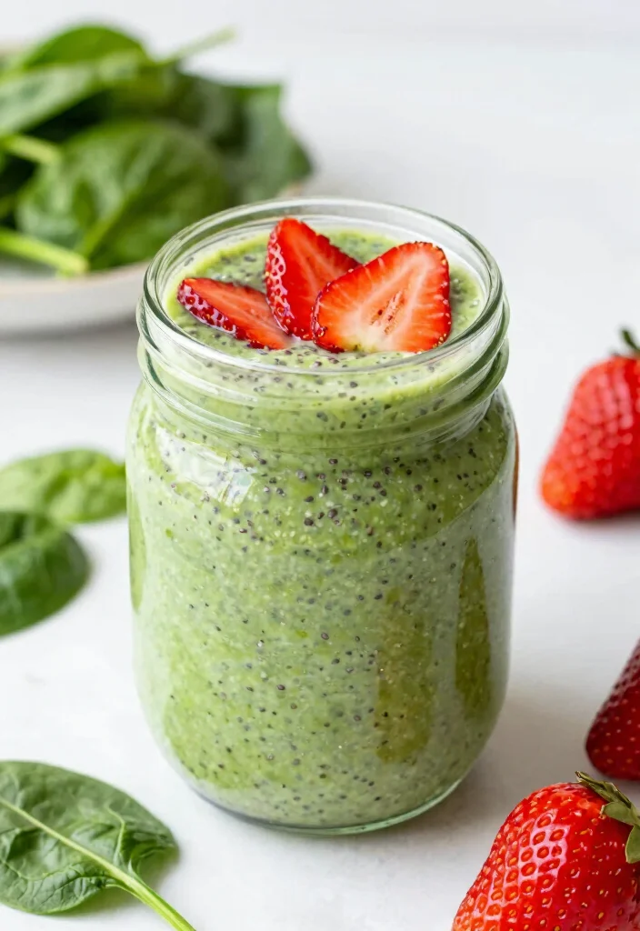 15 Strawberry Chia Seed Pudding Ideas Fresh Fruity Bowls - 5. Green Smoothie Chia Seed Pudding 1