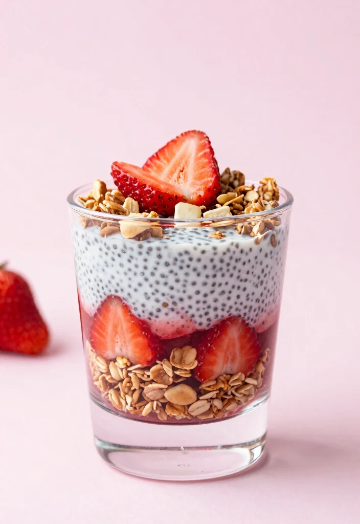 15 Strawberry Chia Seed Pudding Ideas Fresh Fruity Bowls - 6. Layered Parfait Chia Seed Pudding 1
