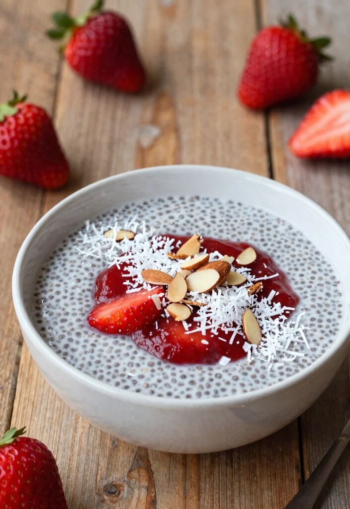 15 Strawberry Chia Seed Pudding Ideas Fresh Fruity Bowls - 7. Almond Joy Chia Seed Pudding 1