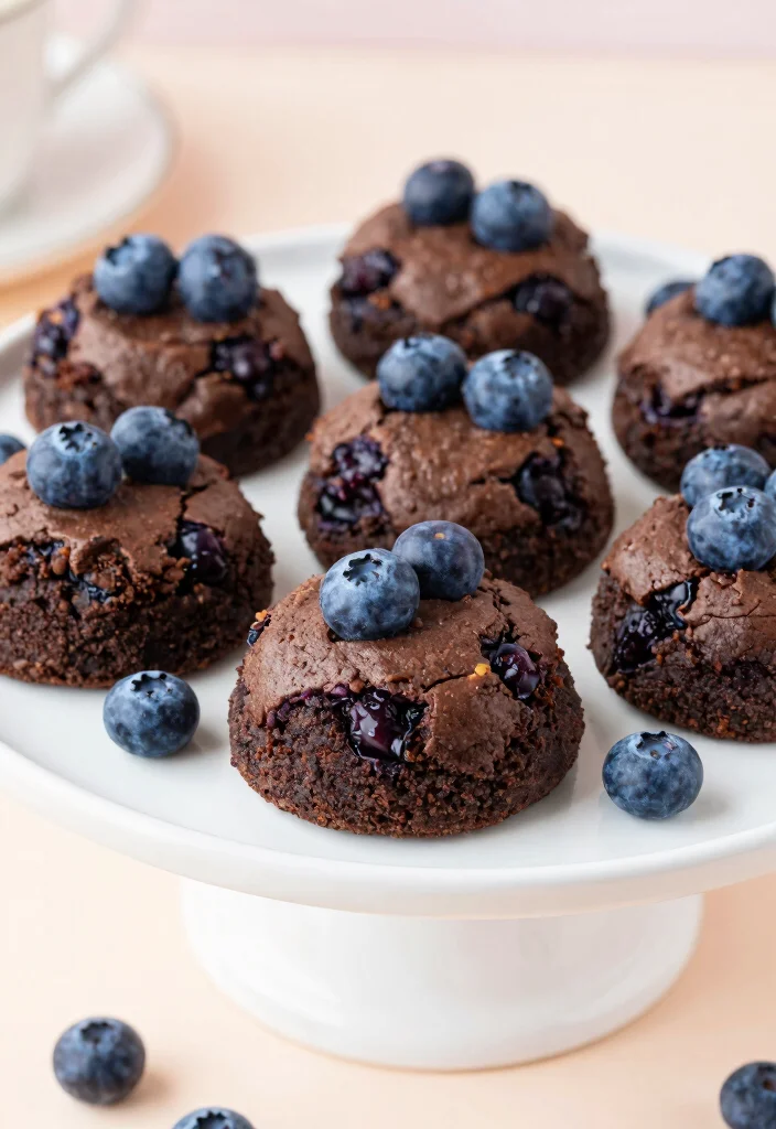 16 Brownie Cookies From Scratch Ideas Fudgy Bakery Style - 11. Blueberry Chocolate Brownie Cookies 1