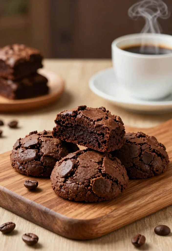16 Brownie Cookies From Scratch Ideas Fudgy Bakery Style - 13. Mocha Brownie Cookies 1