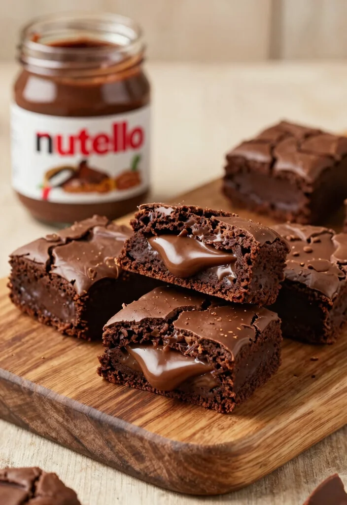 16 Brownie Cookies From Scratch Ideas Fudgy Bakery Style - 15. Nutella Stuffed Brownie Cookies 1