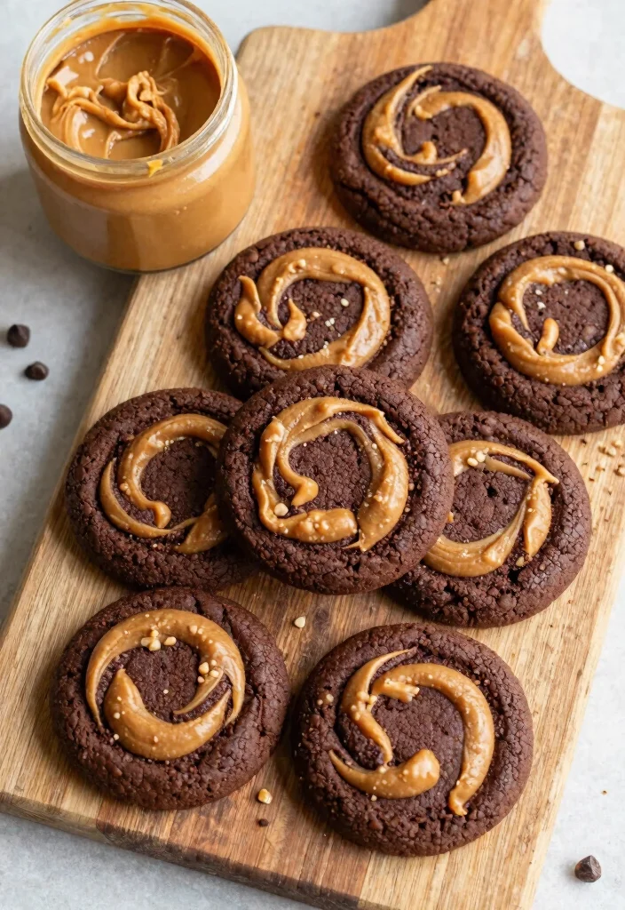 16 Brownie Cookies From Scratch Ideas Fudgy Bakery Style - 2. Peanut Butter Swirl Brownie Cookies 1