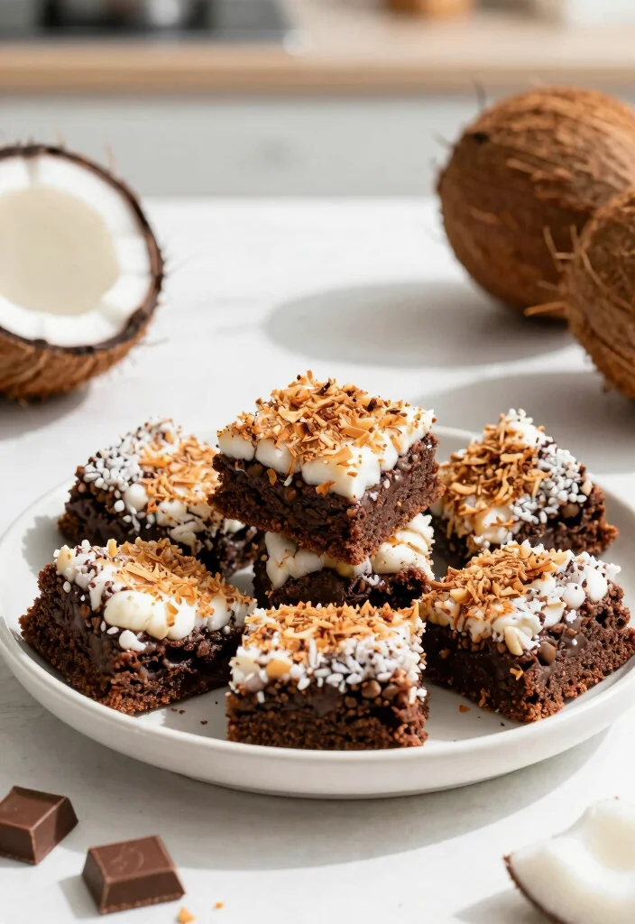 16 Brownie Cookies From Scratch Ideas Fudgy Bakery Style - 5. Coconut Macaroon Brownie Cookies 1