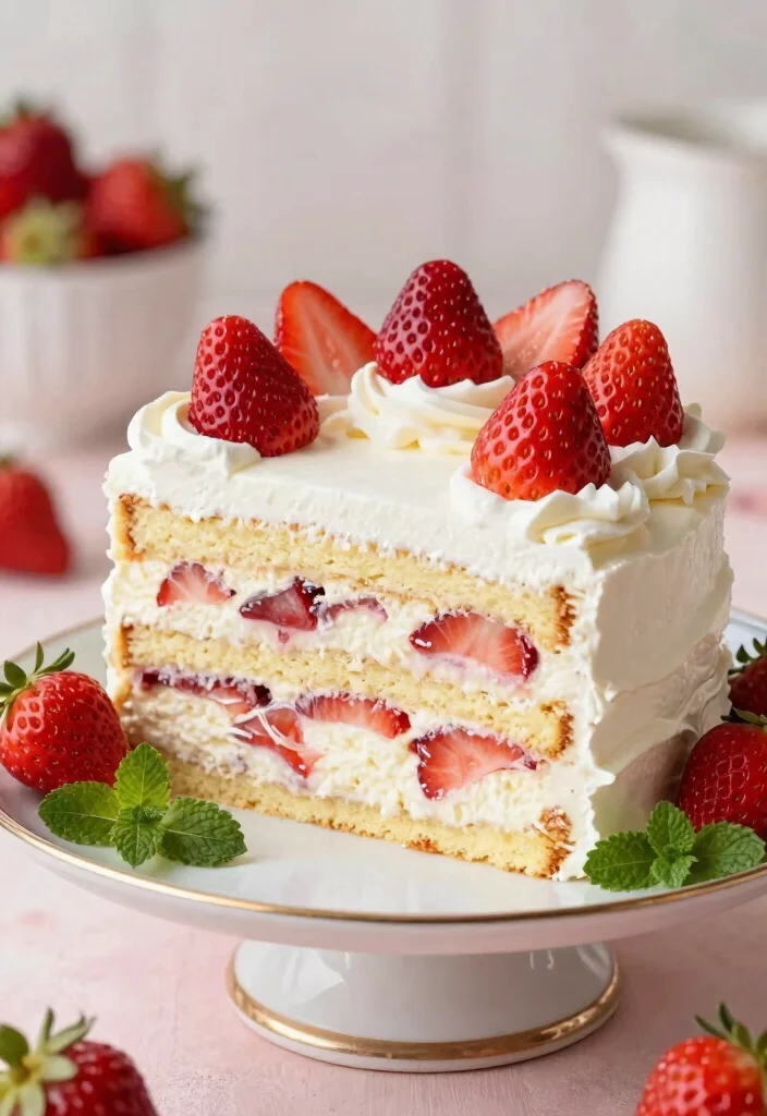 16 Cheesecake de Morango Ideas: Brazilian Strawberry Classic - 13. Strawberry Cheesecake Layer Cake 1