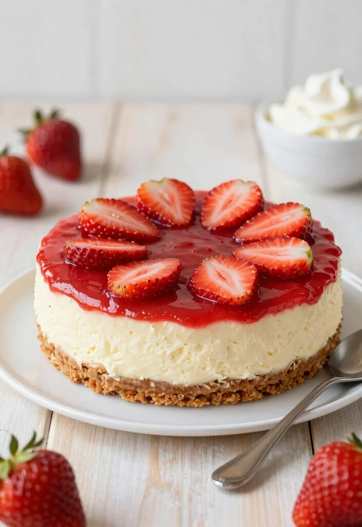 16 Cheesecake de Morango Ideas: Brazilian Strawberry Classic - 2. No-Bake Strawberry Cheesecake 1