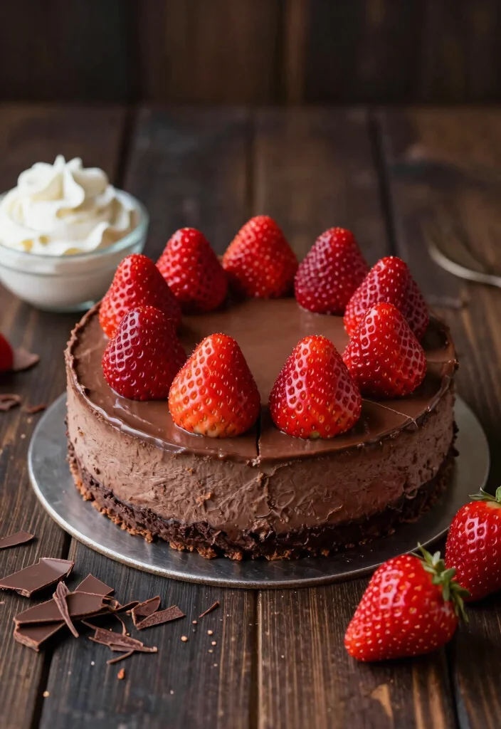 16 Cheesecake de Morango Ideas: Brazilian Strawberry Classic - 3. Chocolate Strawberry Cheesecake 1