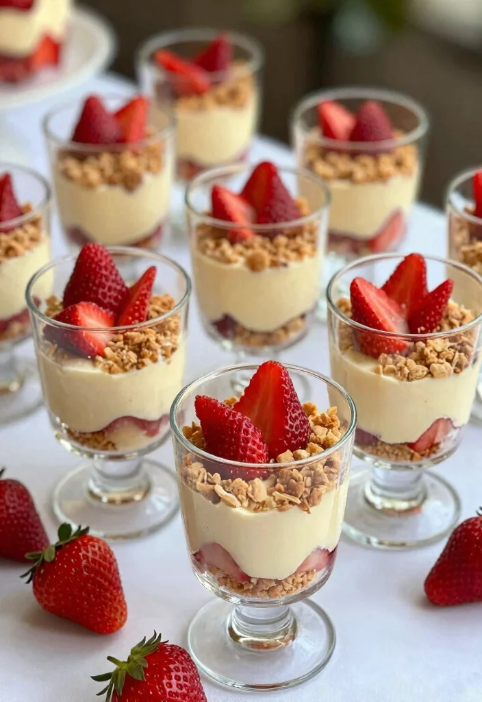 16 Cheesecake de Morango Ideas: Brazilian Strawberry Classic - 6. Strawberry Cheesecake Parfait 1
