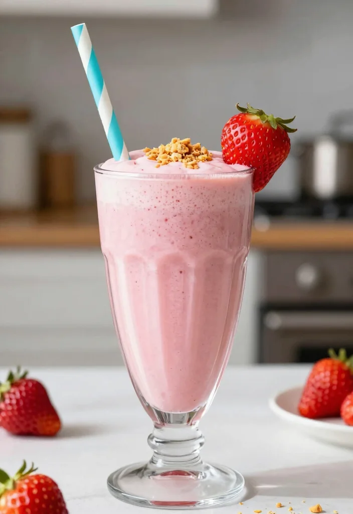 16 Cheesecake de Morango Ideas: Brazilian Strawberry Classic - 8. Strawberry Cheesecake Smoothie 1