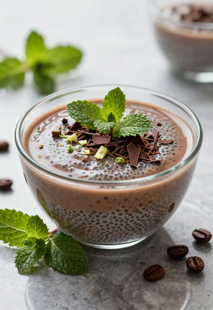 16 Coffee Chia Pudding Ideas: Energizing Breakfast Treats - 10. Chocolate Mint Coffee Chia Pudding 1