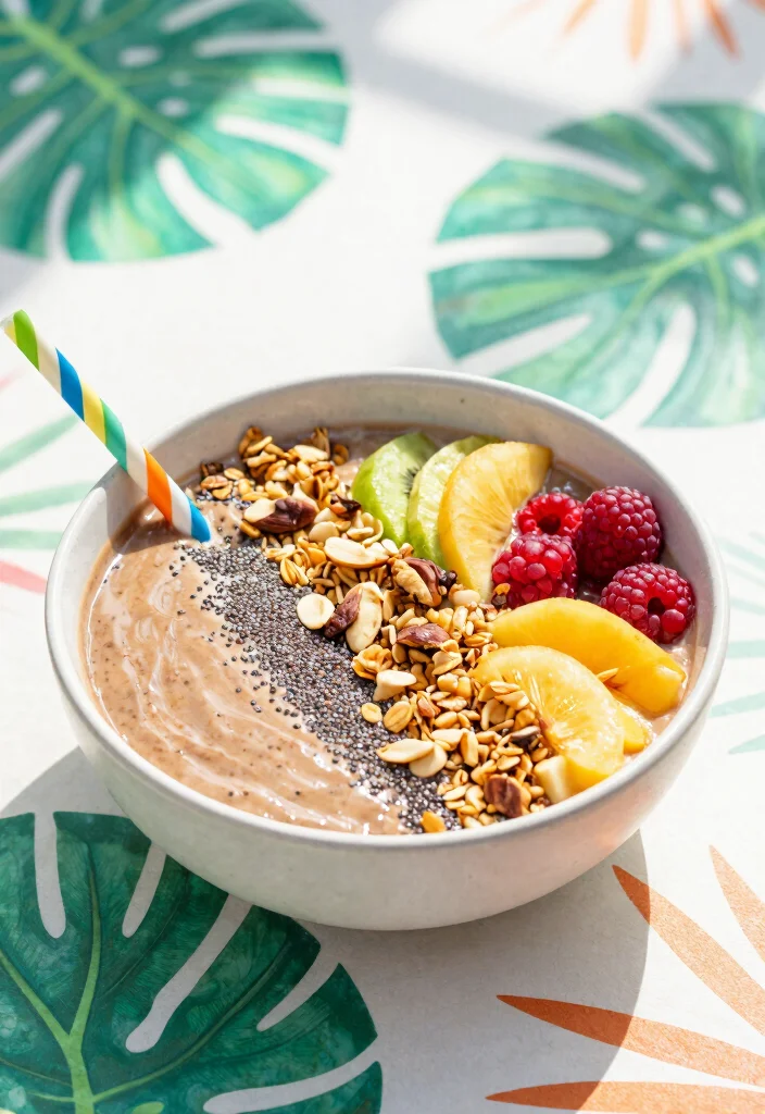 16 Coffee Chia Pudding Ideas: Energizing Breakfast Treats - 15. Coffee Chia Protein Smoothie Bowl 1