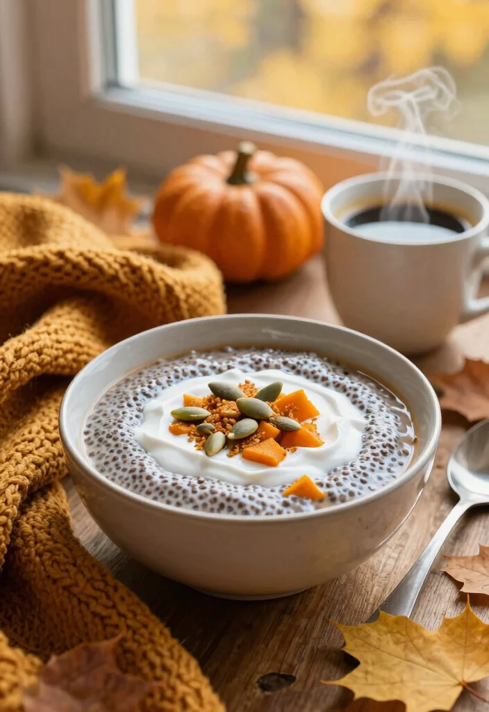16 Coffee Chia Pudding Ideas: Energizing Breakfast Treats - 5. Spiced Pumpkin Coffee Chia Pudding 1