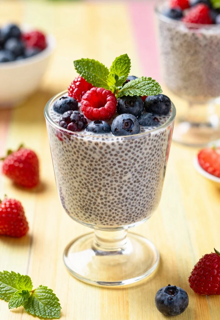 16 Coffee Chia Pudding Ideas: Energizing Breakfast Treats - 8. Berry Coffee Chia Pudding 1