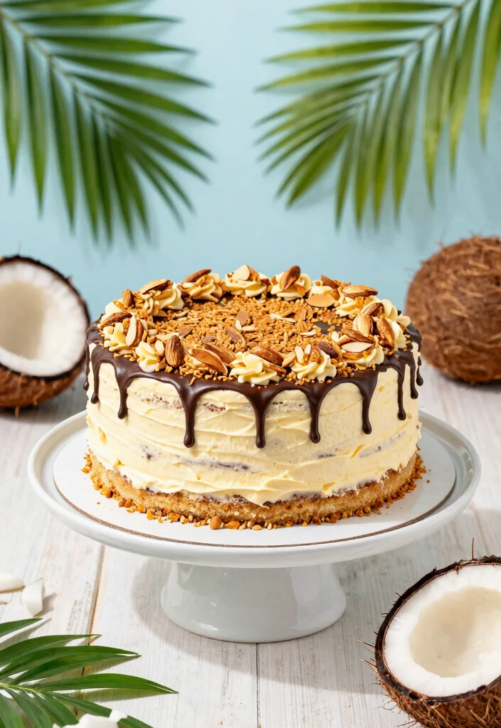 16 Cookie Dough Cake Ideas Rich Fun and No Bake Friendly - 16. Almond Joy Cookie Dough Cake 1