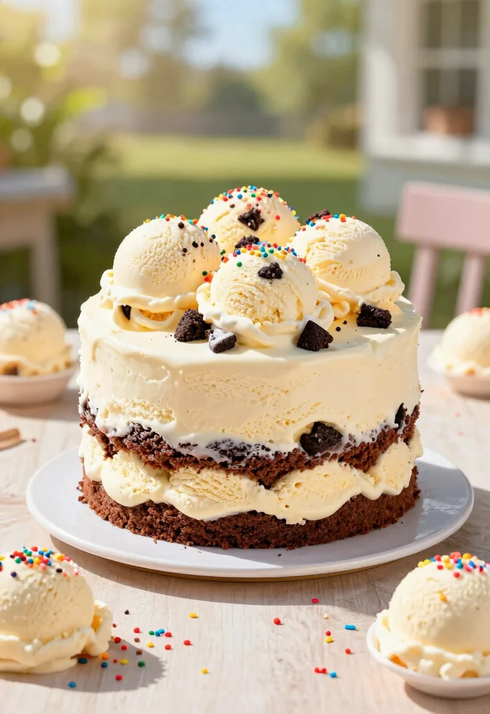 16 Cookie Dough Cake Ideas Rich Fun and No Bake Friendly - 4. Cookie Dough Ice Cream Cake 1