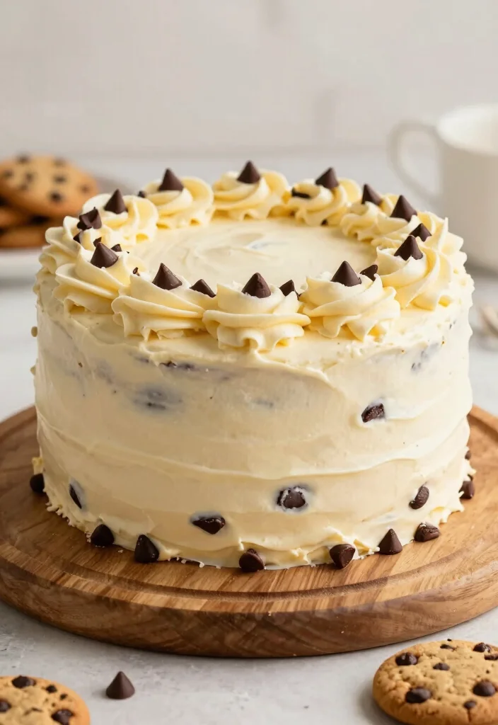 16 Cookie Dough Cake Ideas Rich Fun and No Bake Friendly - 8. Chocolate Chip Cookie Dough Cake 1