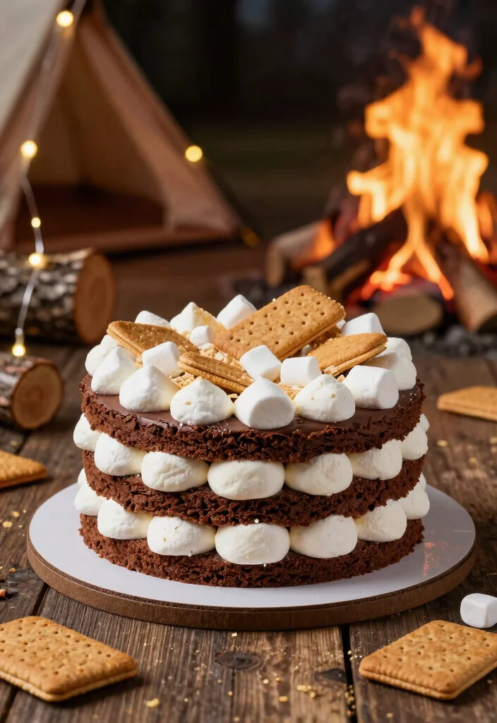 16 Cookie Dough Cake Ideas Rich Fun and No Bake Friendly - 9. S'mores Cookie Dough Cake 1