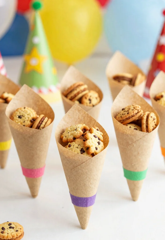 16 Cute, Creative, and Eco-Friendly Cookie Packaging Ideas - 13. Parchment Paper Cones 1