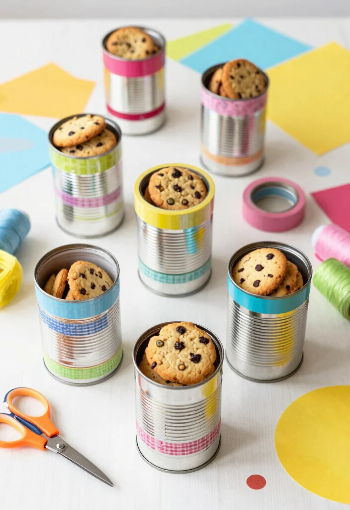 16 Cute, Creative, and Eco-Friendly Cookie Packaging Ideas - 5. Upcycled Tin Cans 1