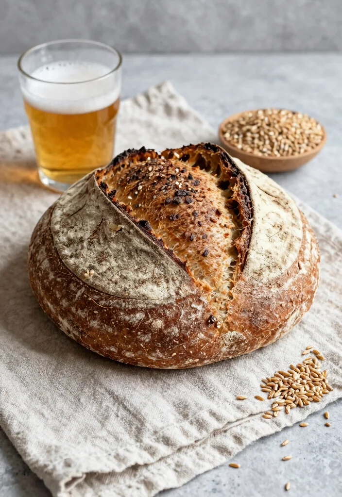 16 Flavor-Packed Inclusion Sourdough Bread Ideas - 12. Hearty Beer and Whole Grain Sourdough 1