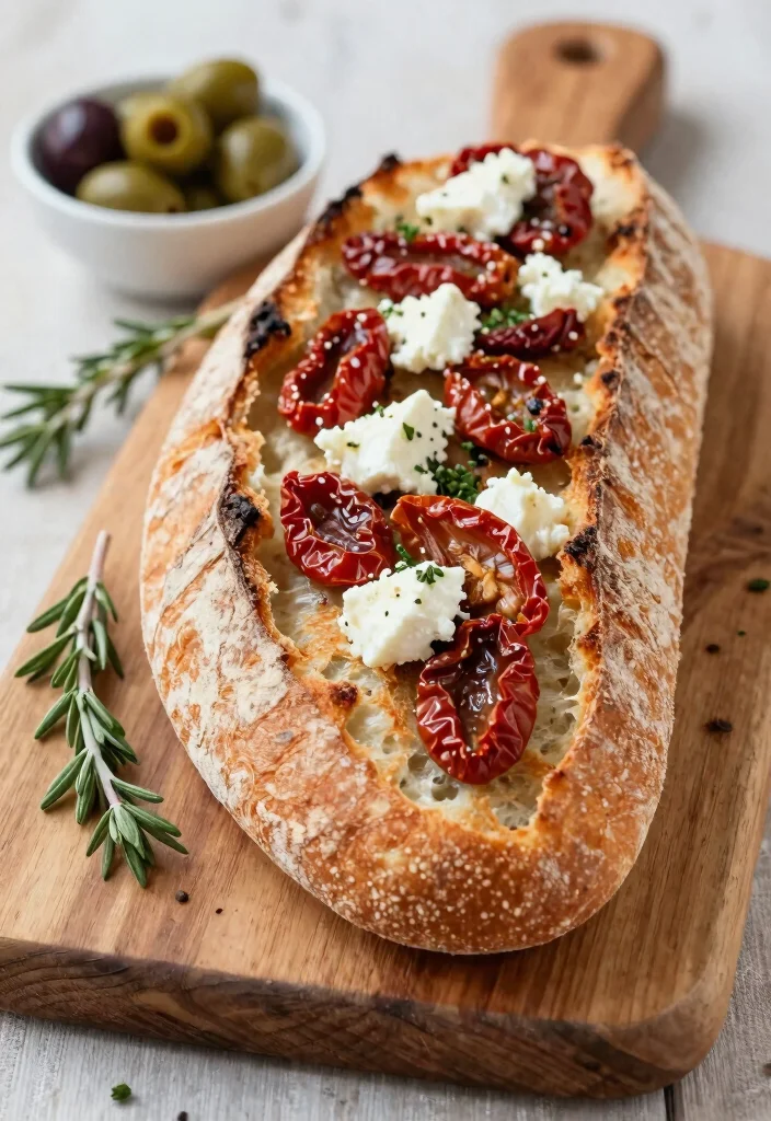 16 Flavor-Packed Inclusion Sourdough Bread Ideas - 16. Savory Sun-Dried Tomato and Feta Sourdough 1