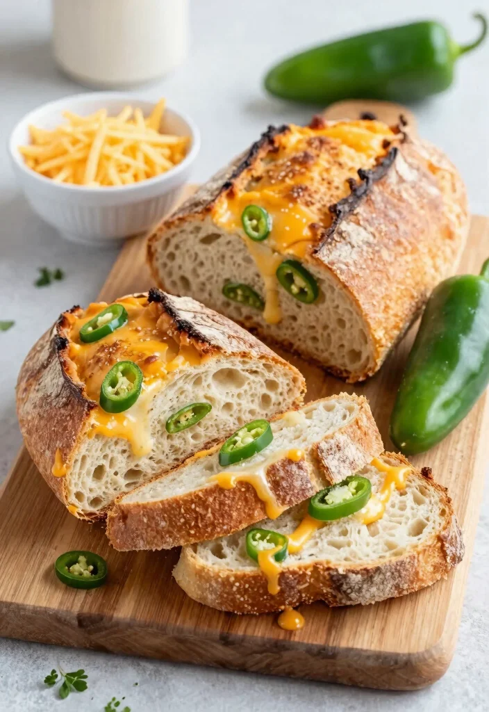 16 Flavor-Packed Inclusion Sourdough Bread Ideas - 2. Fiery Jalapeño and Cheddar Sourdough 1