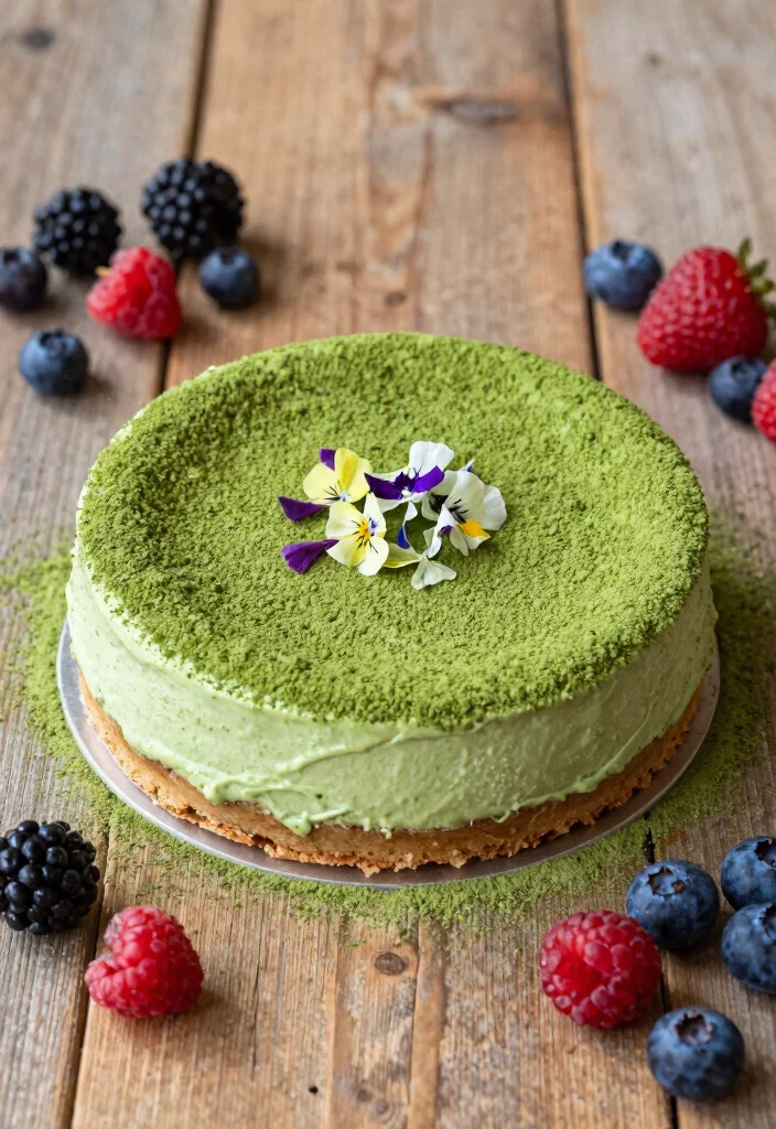 16 Fluffy Cheesecake Recipe Ideas for a Light, Creamy Texture - 5. Matcha Green Tea Fluffy Cheesecake 1
